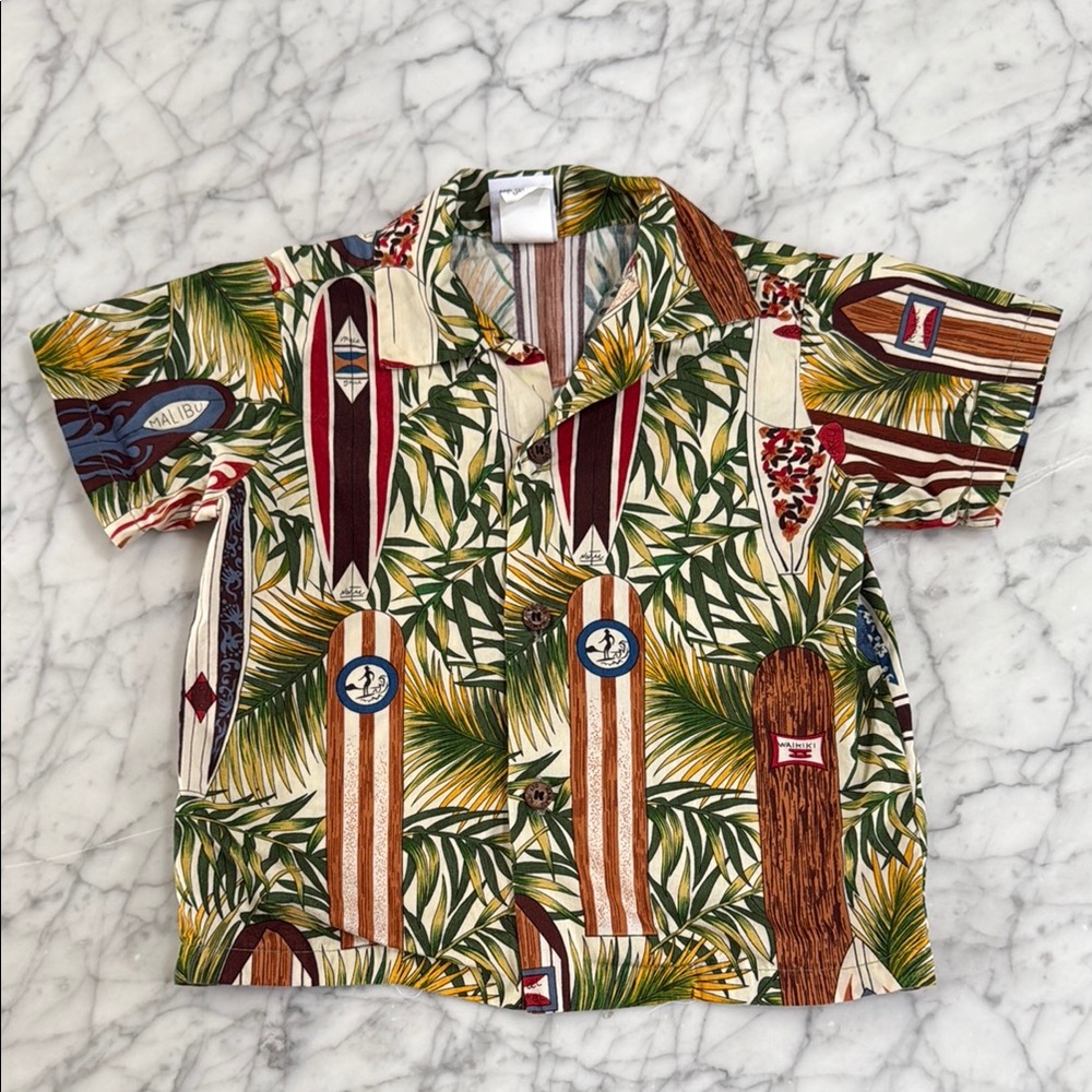 Nui Nalu Hawaiian Tropical Shirt Sz 3T Made in Hawaii